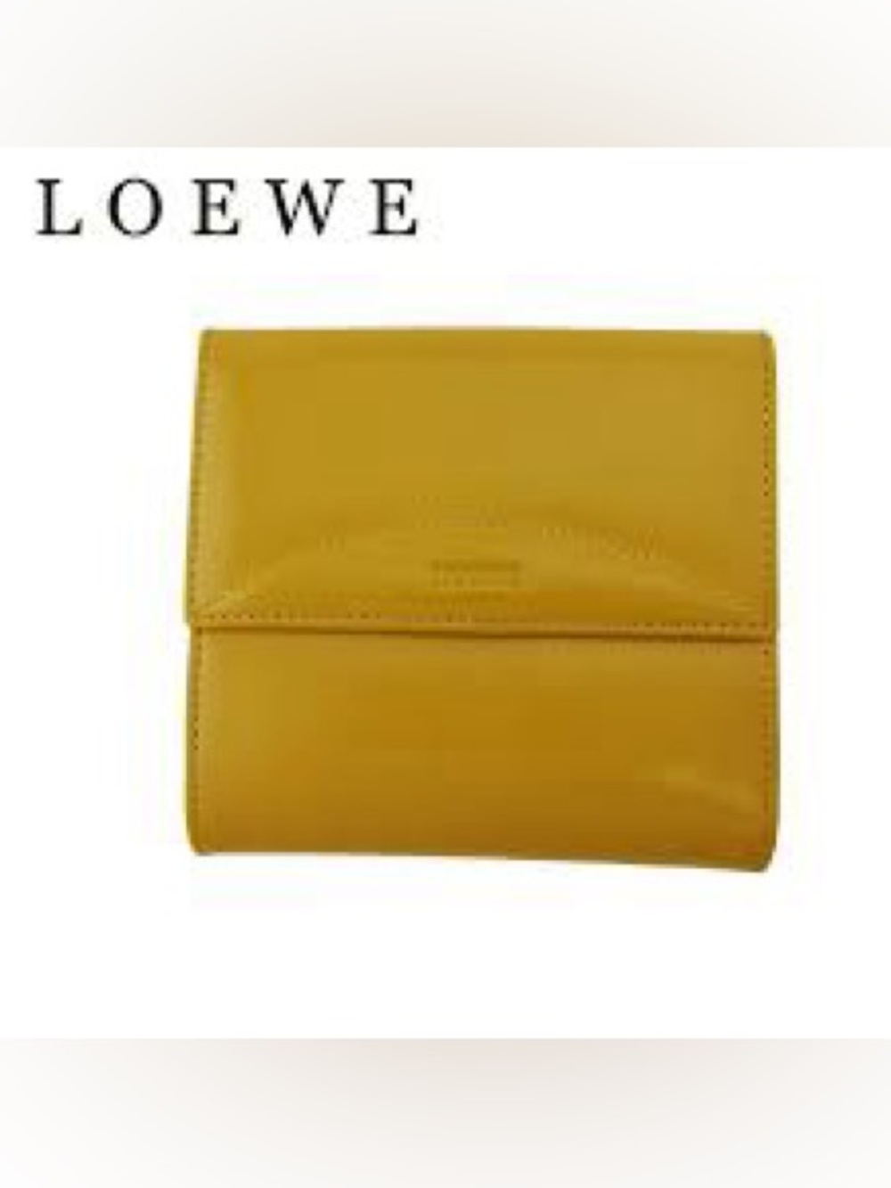LOEWE Madrid yellow patent leather bifold wallet